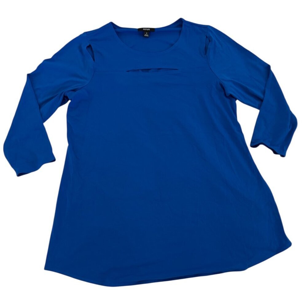 🔥 4 for $20 DEAL 🔥Alfani Women’s Blue Tunic Top Size M – 3/4